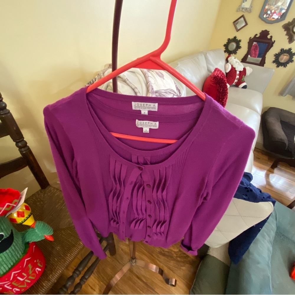 Joseph A purple sweater set,size. S - Picture 3 of 4